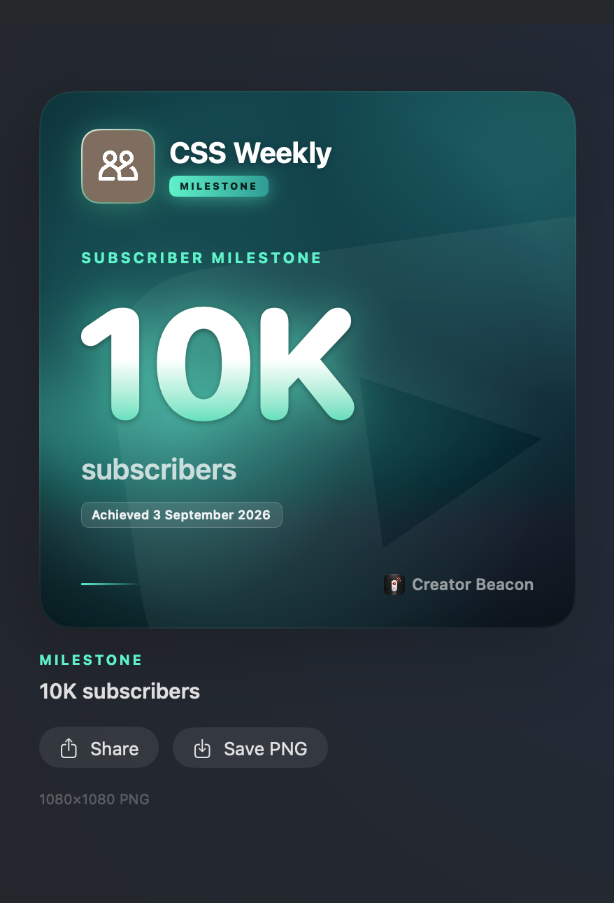 Share a milestone card — 50,000 subscribers for Northlight